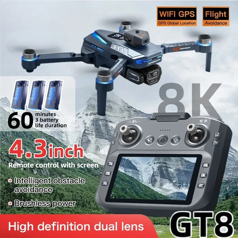 Drone Thermal Imaging - Drone GT8 original 8K professionnel avec